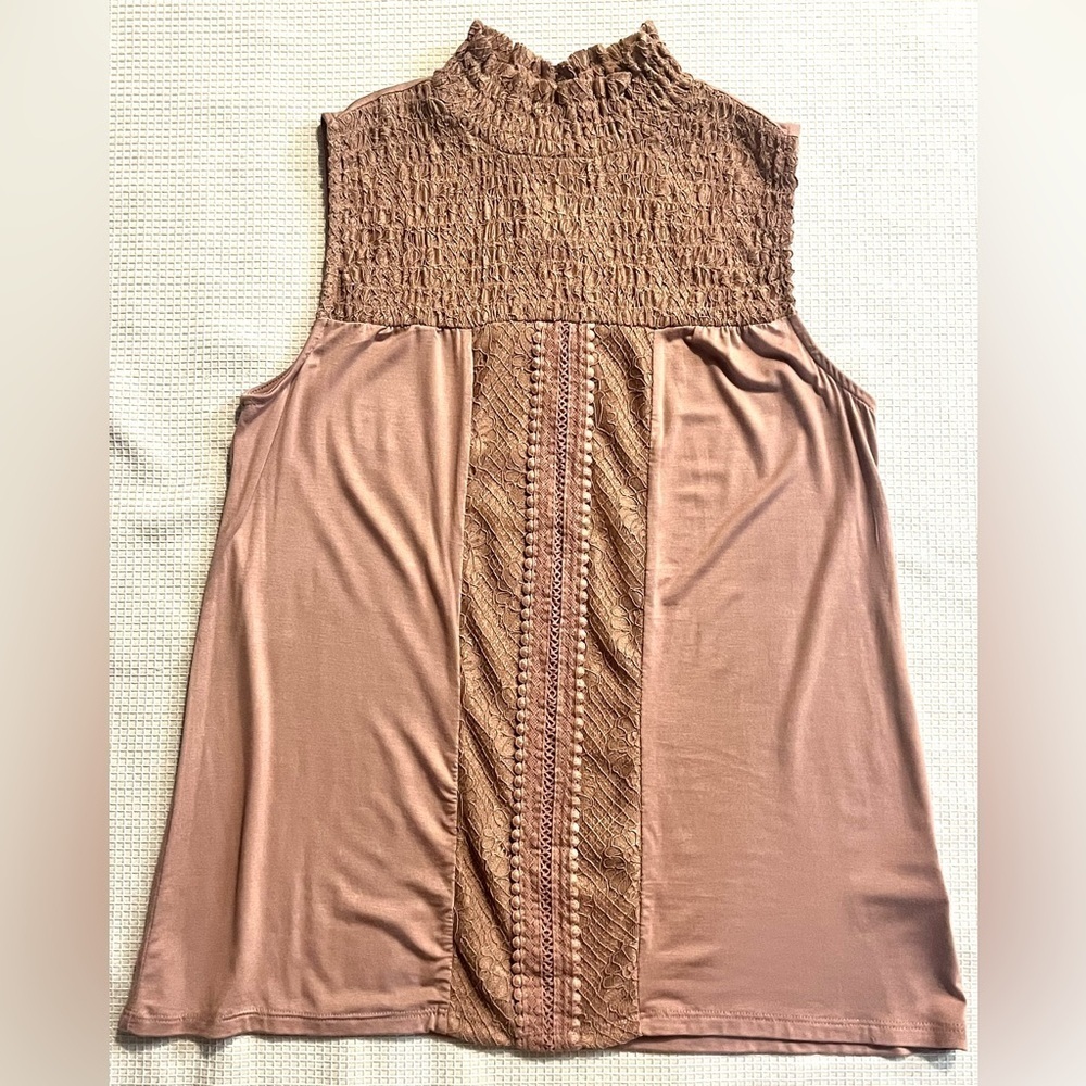 Cable & Gauge Women's Sleeveless Light Blush Pink Tank Top Size Small